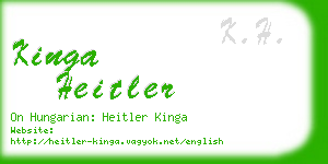 kinga heitler business card